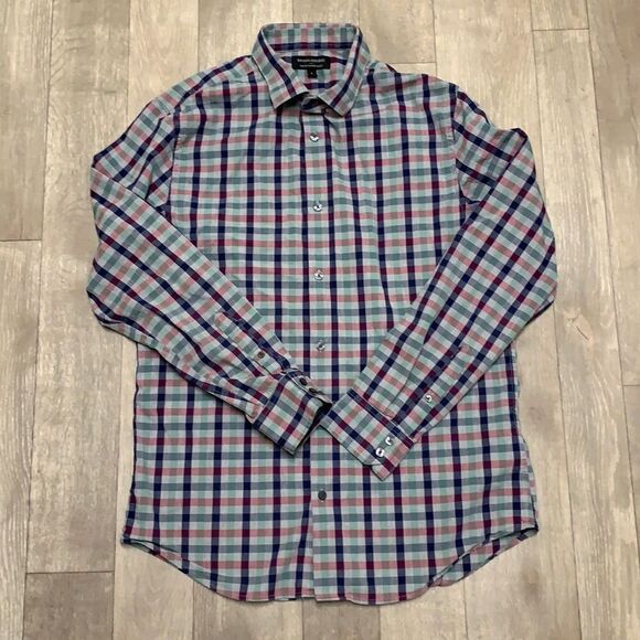 Mens Banana Republic Stretch Tailored‎ Slim Fit Button Up Shirt - Picture 1 of 6